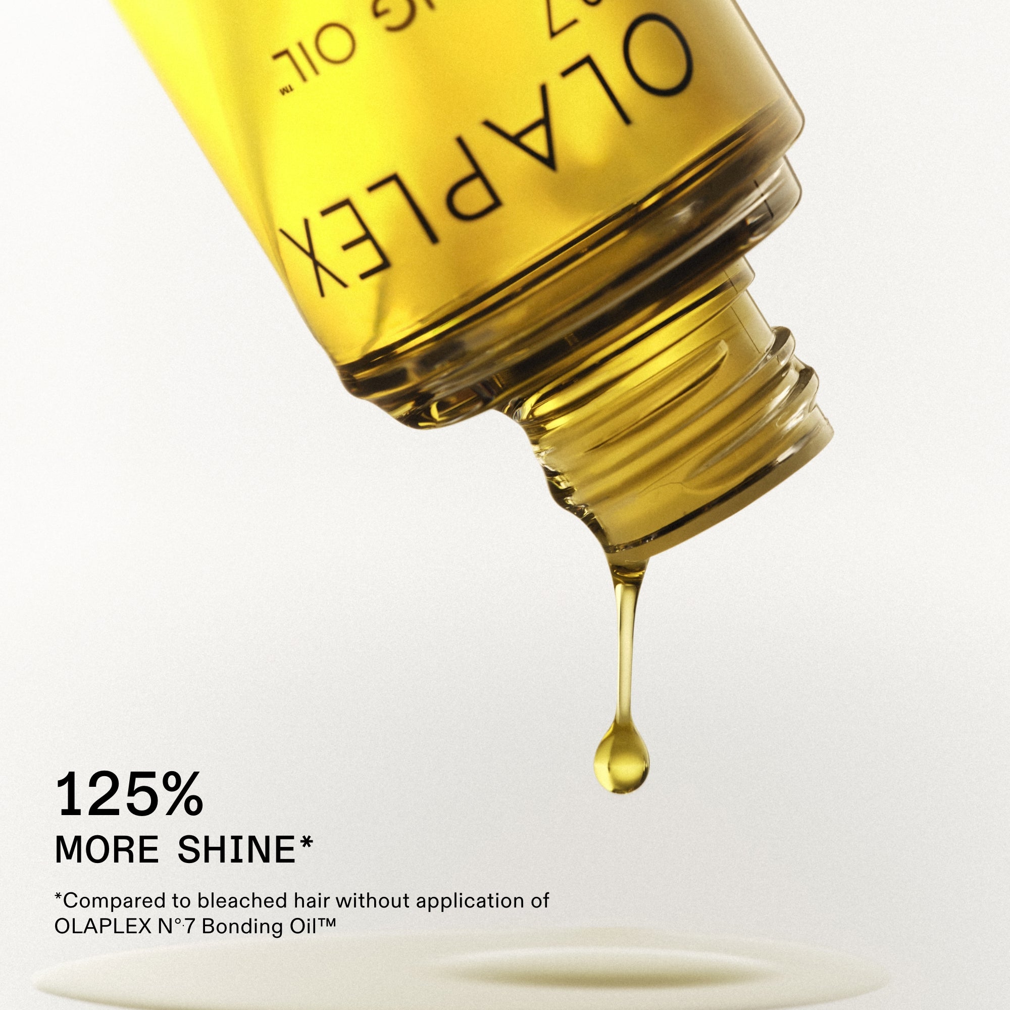 125 % MÁS BRILLO*

En comparación con cabello decolorado sin la aplicación del OLAPLEX Nº.7 Bonding Oil™