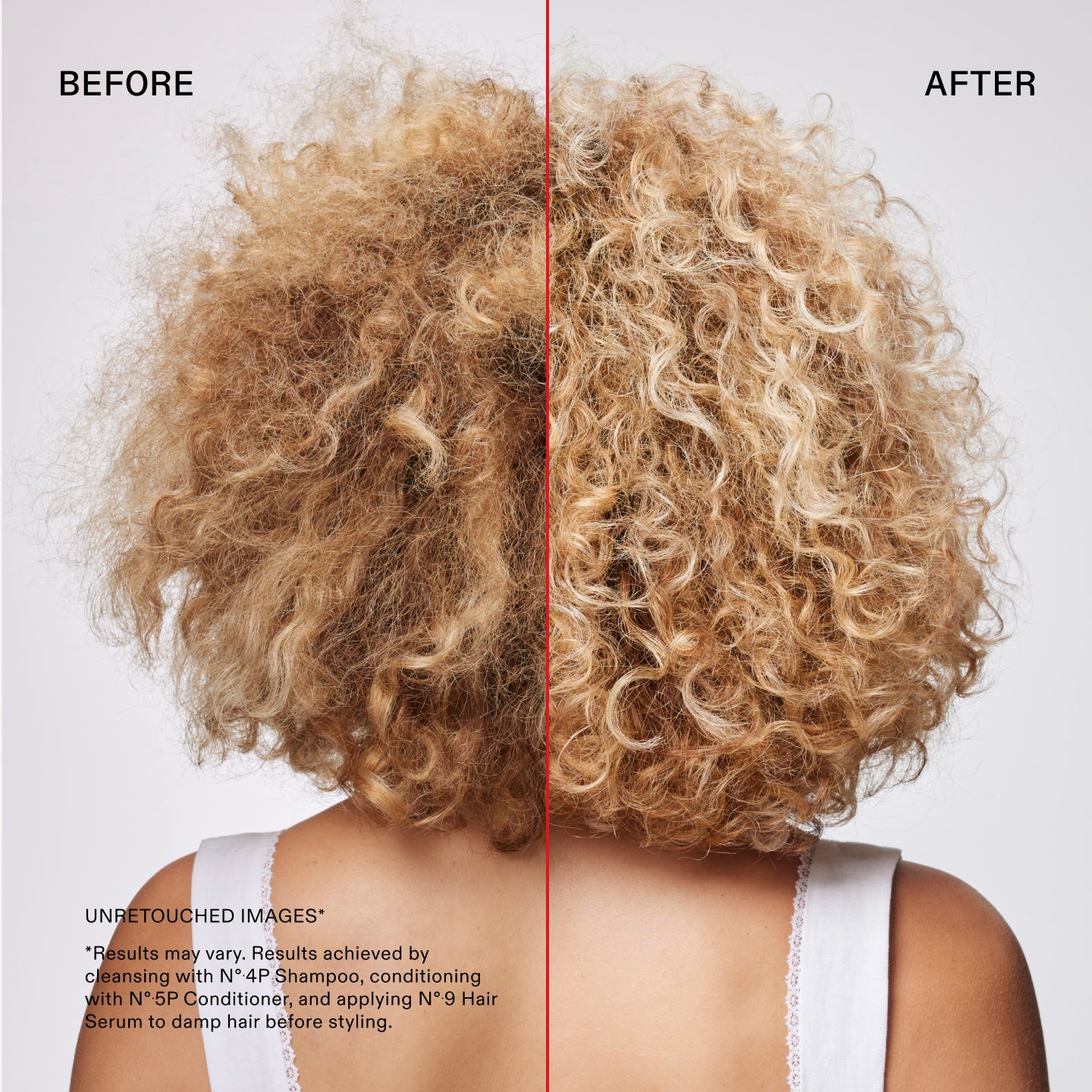Antes y después de Nº.4P Blonde Enhancer™ Purple Toning Shampoo

IMÁGENES SIN RETOCAR*

*Los resultados pueden variar. Resultados obtenidos lavando el cabello con el Nº.4P Shampoo, acondicionándolo con el Nº.5P Conditioner y aplicando el Nº.9 Hair Serum sobre el cabello húmedo antes de peinarlo.